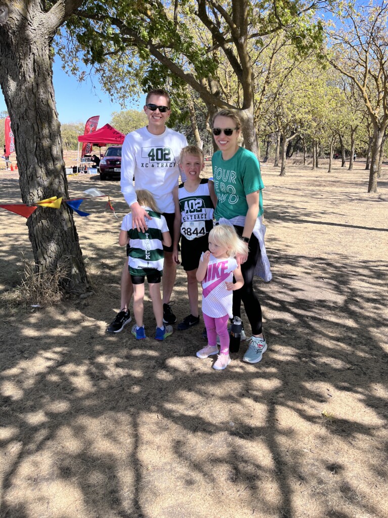 Kelsey's family at the cross country meet