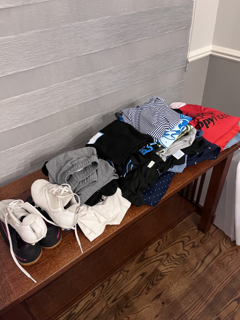 clothes to be given away