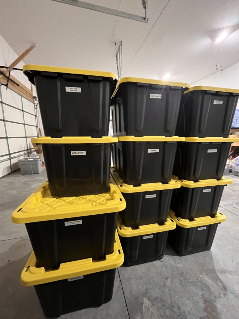 storage totes, labeled, professional organizer omaha ne