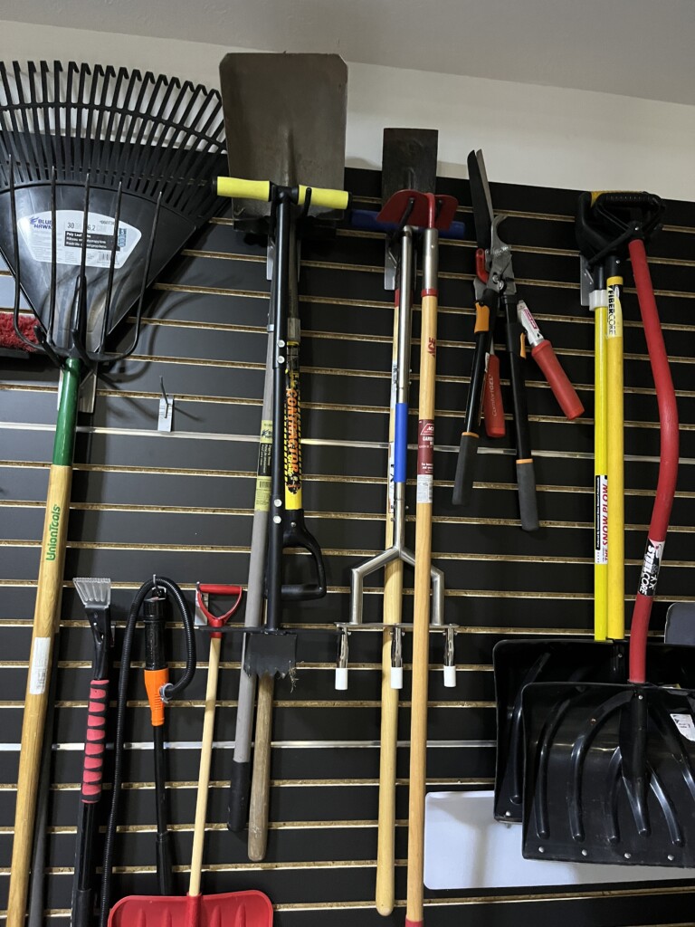 slat wall in garage