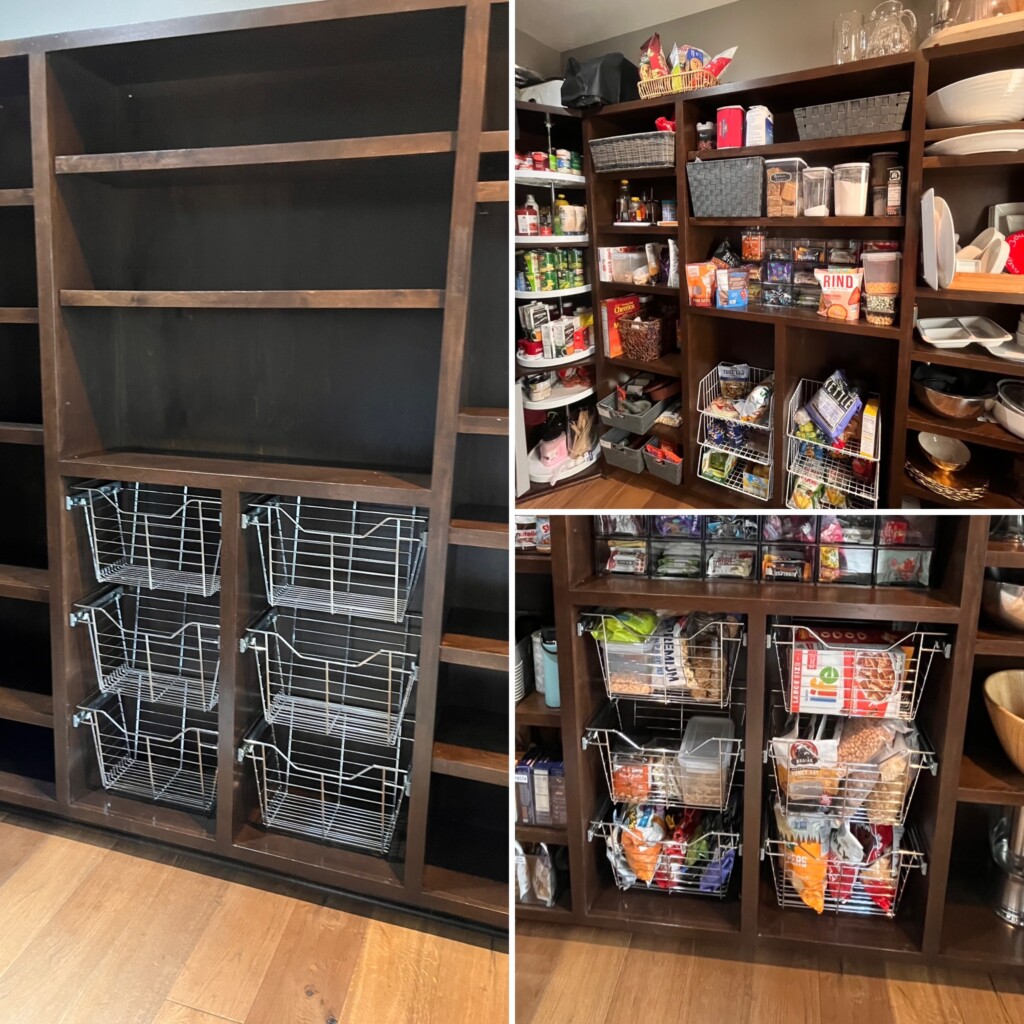 snack zone for kids in a pantry