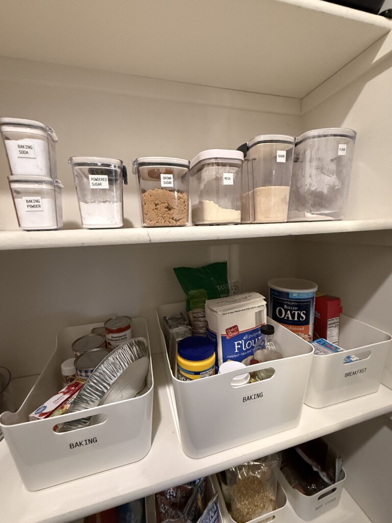 pantry organization, baking organization