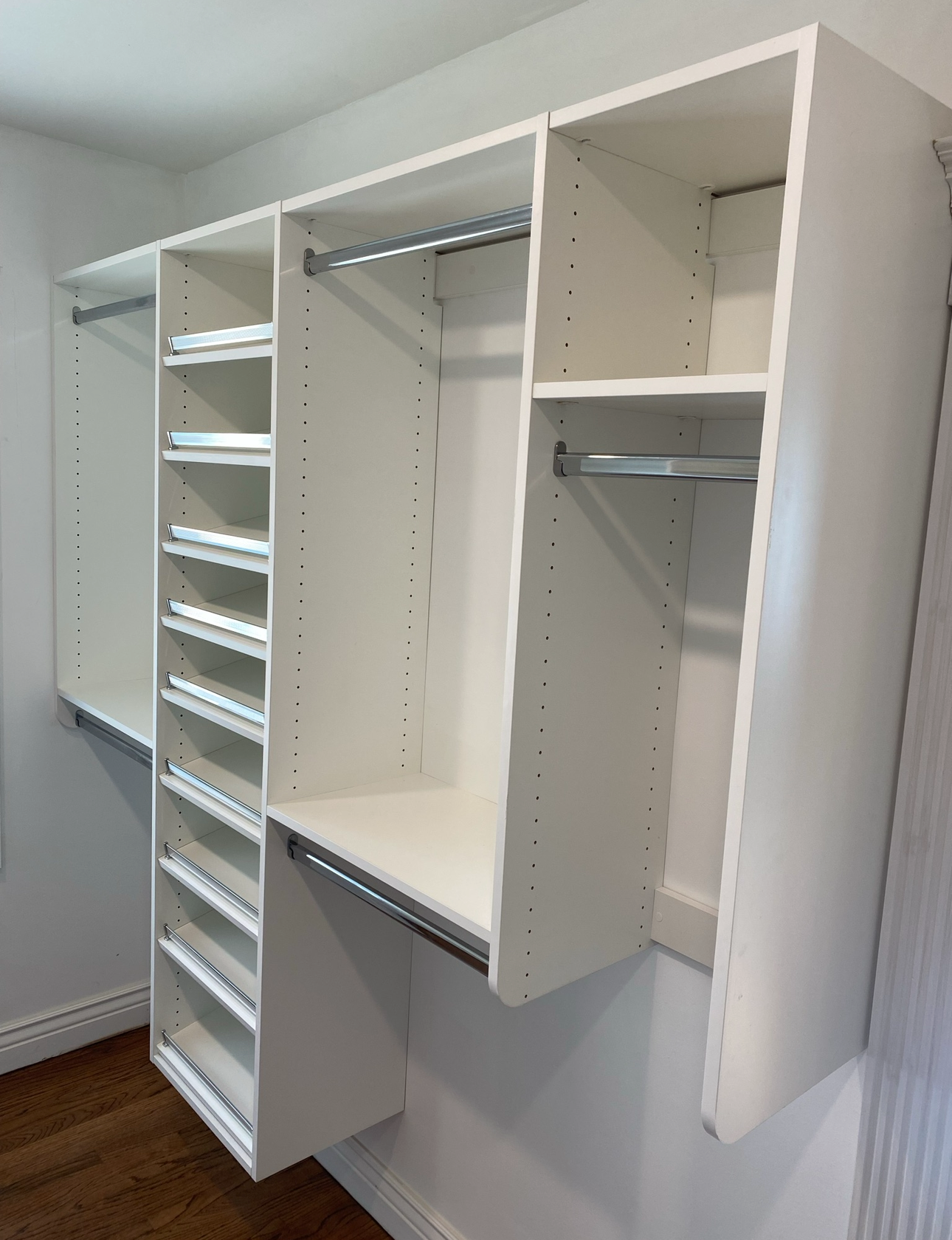 Custom closet designed by Smart Move Organizing in Omaha, Nebraska